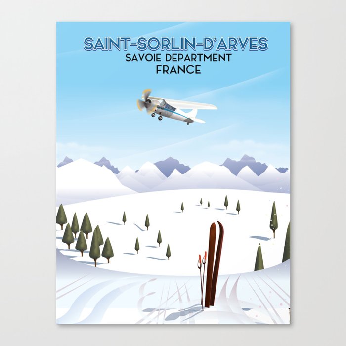 Saint-Sorlin d'Arves France. Canvas Print