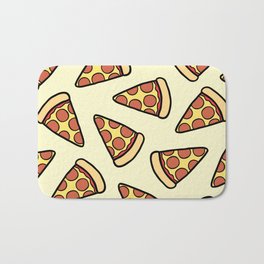 Pepperoni Pizza Pattern Badematte | Eat, Sausage, Slice, Pizza, Children, Drawing, Illustration, Cream, Kawaii, Vector 