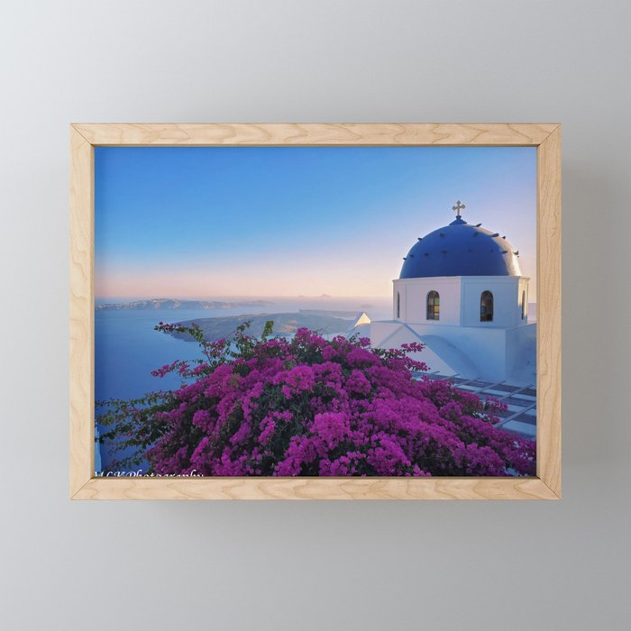 The Beauty of Santorini Framed Mini Art Print