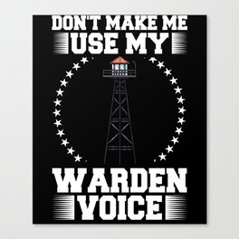 Prison Warden Correctional Officer Facility Training Canvas Print
