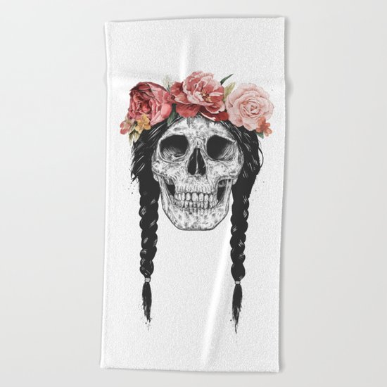Festival skull Beach Towel