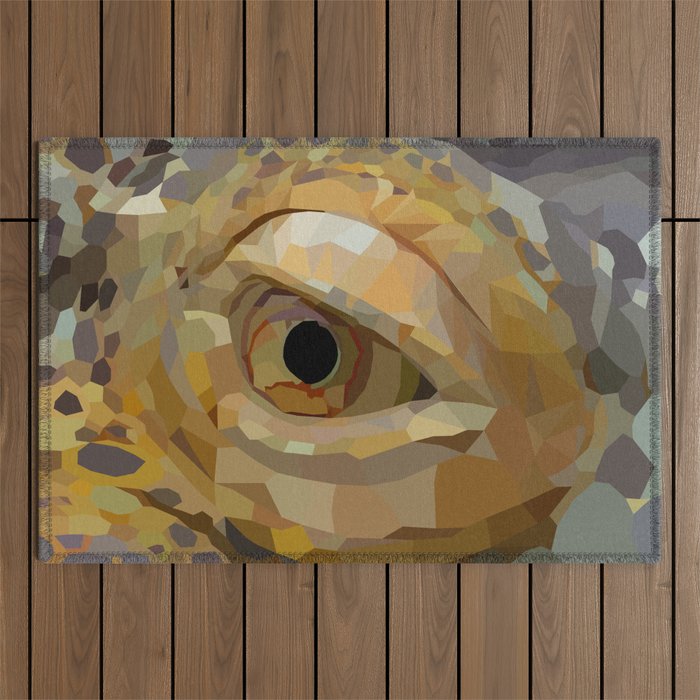 Poly-Iguana Eye Outdoor Rug