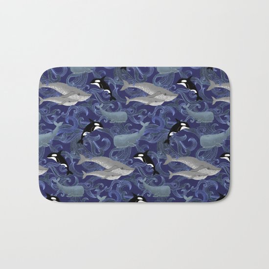 Beautiful Ocean Giants - purple Bath Mat