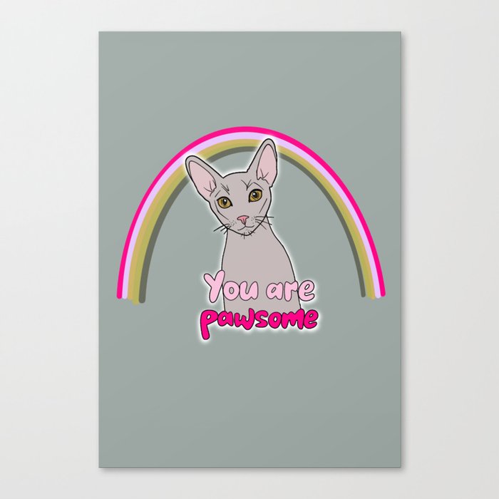 Love cat Canvas Print