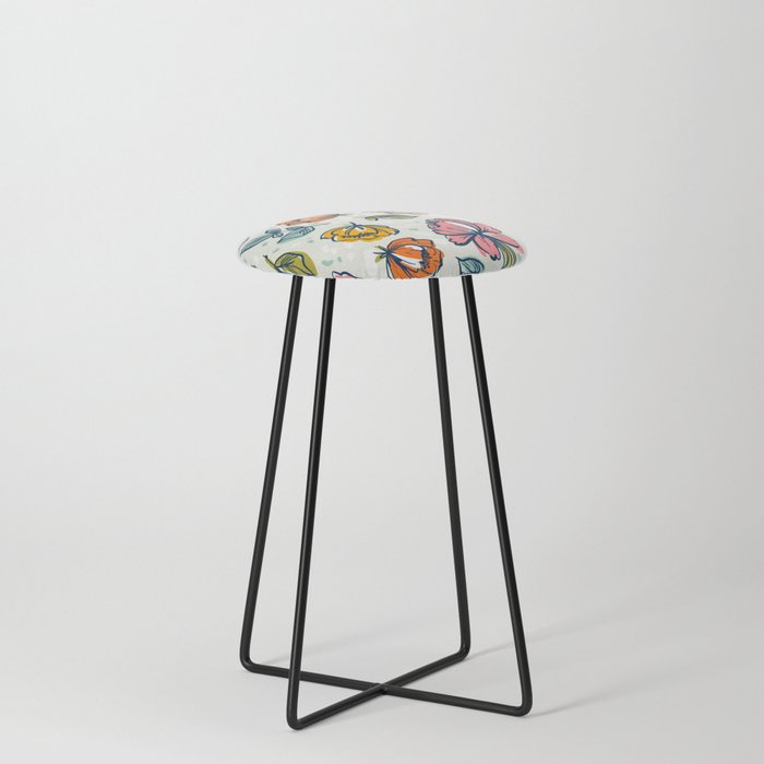 flowers Counter Stool