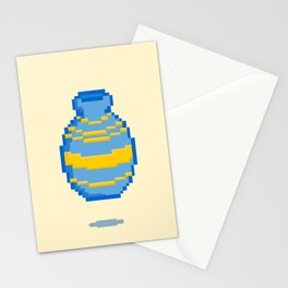Blue and Yellow Ceramic Vase Stationery Cards