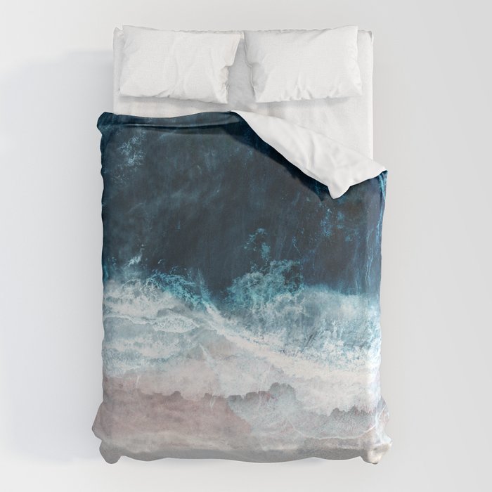 Blue Sea II Bettbezug | Fotografie, Digital-manipulation, Meer, Ozean, Landscape, Natur, Wellen, Strand, Sand, Wasser