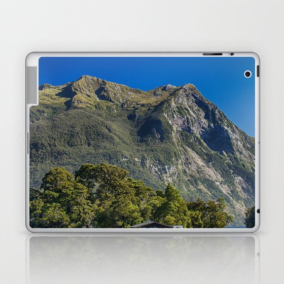 New Zealand Photography - Beautiful Fjord Under The Blue Clear Sky Laptop & iPad Skin