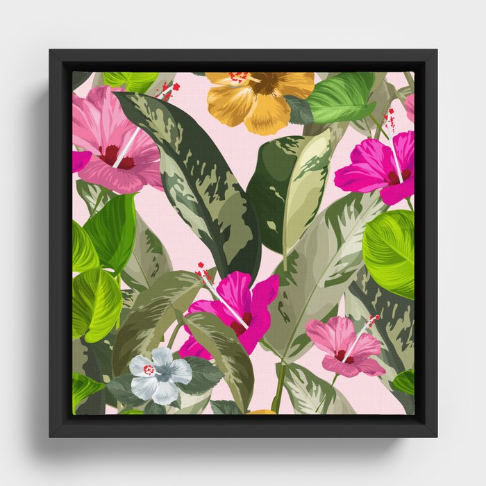 Beautiful Flowers Framed Canvas