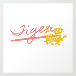 Tigre gato Art Print