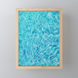 Abstract water pattern blue Framed Mini Art Print