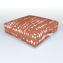 Abstract Spotted Pattern in Terracotta Outdoor Floor Cushion