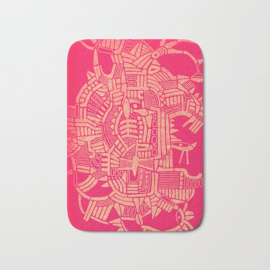 - the pink stencil - Bath Mat