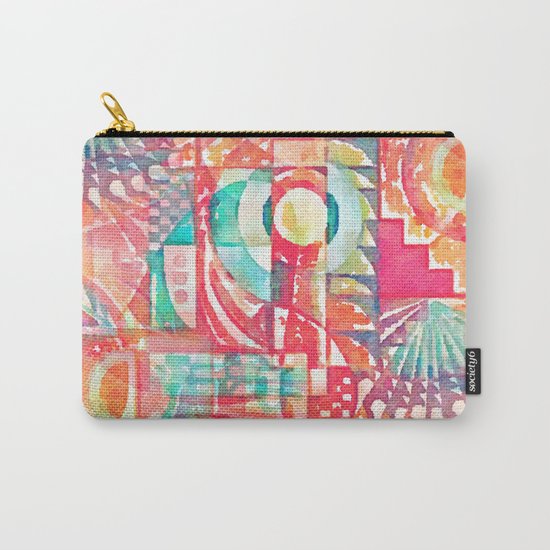Sunshine Geometry in Watercolor Carry-All Pouch