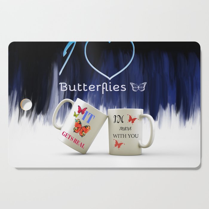 I Love Butterflies Promotion Cutting Board