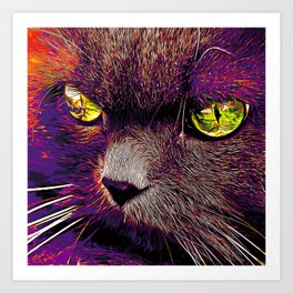 persian cat great eyes evil look vector art late sunset Art Print | Feline, Evillooking, Cats, Kitty, Greateyes, Fur, Persiankitten, Cat, Kitten, Persiancat 