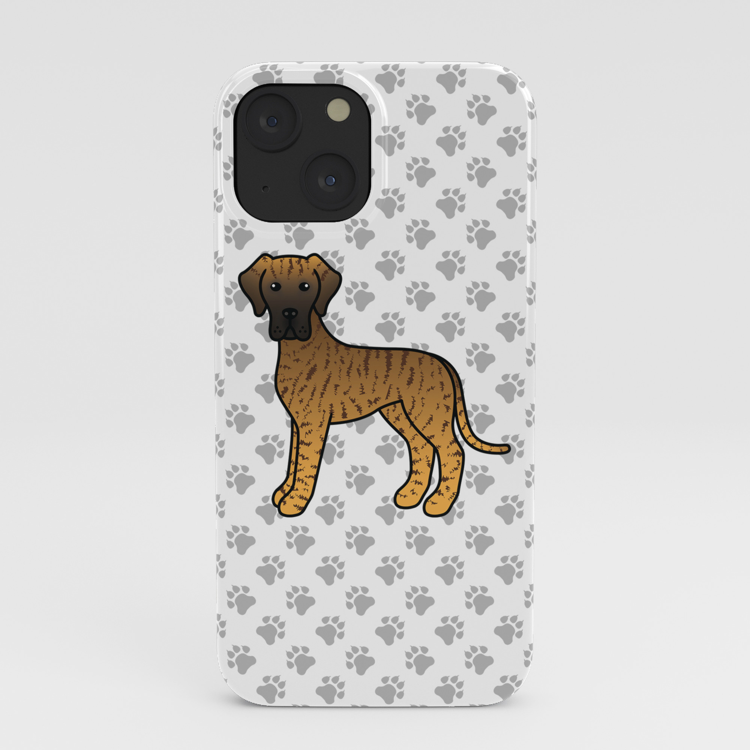 Brindle Great Dane Dog Cute Cartoon Illustration iPhone Case by destei |  Society6
