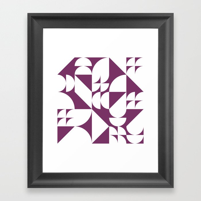 Geometrical modern classic shapes composition 8 Framed Art Print