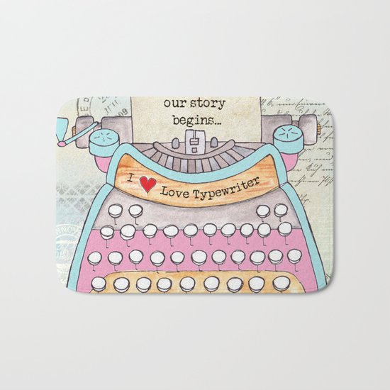 Typewriter #6 Bath Mat