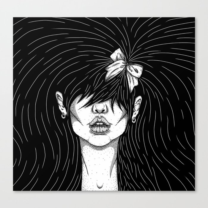 Girl With a Ribbon  Canvas Print
