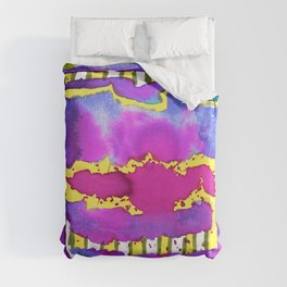 Lively Abstract Watercolor Duvet Cover