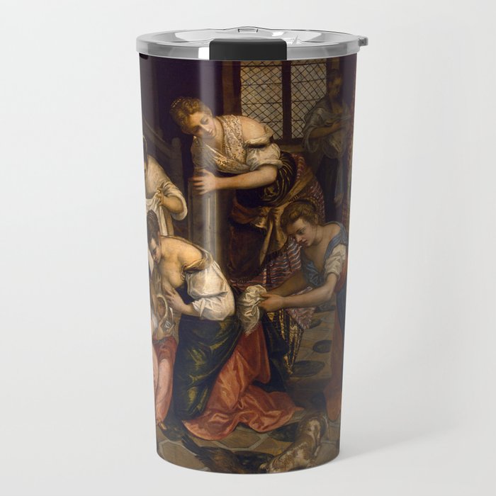 Tintoretto (Jacopo Robusti) "Birth of St John the Baptist" Travel Mug