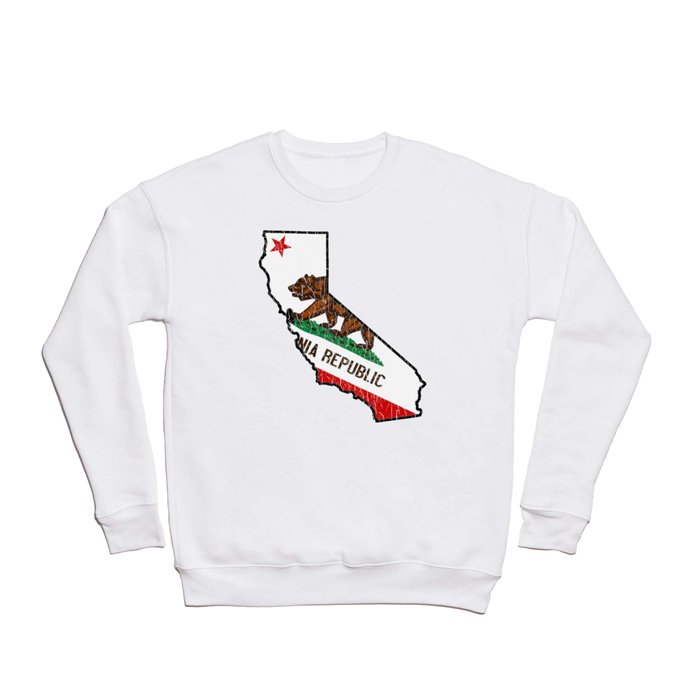 California Bear Flag (vintage distressed design) Crewneck Sweatshirt
