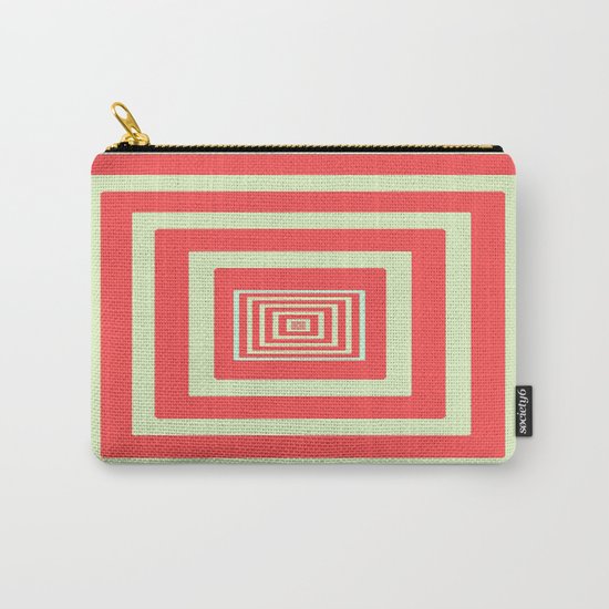 Coral and Light Blue Carry-All Pouch