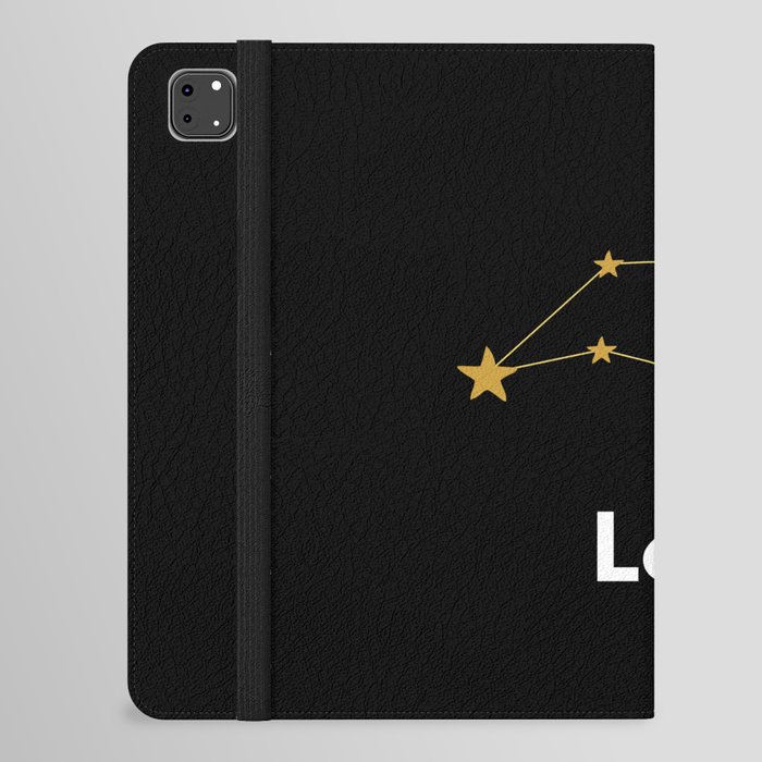Leo, Leo Zodiac, Black iPad Folio Case