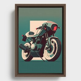 Retro Motorcycle #1 Framed Canvas