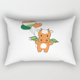 Dragon With Ireland Balloons Cute Animals Rectangular Pillow