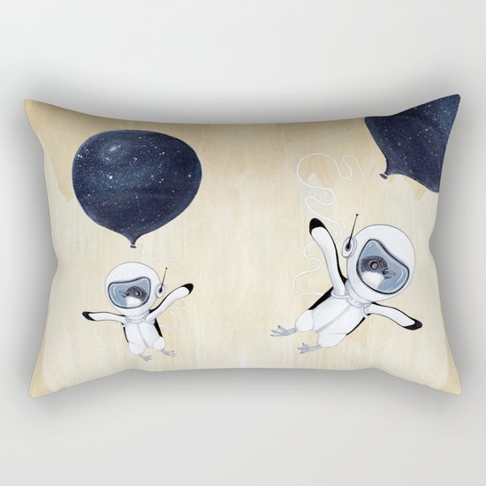 Penguin fly Rectangular Pillow