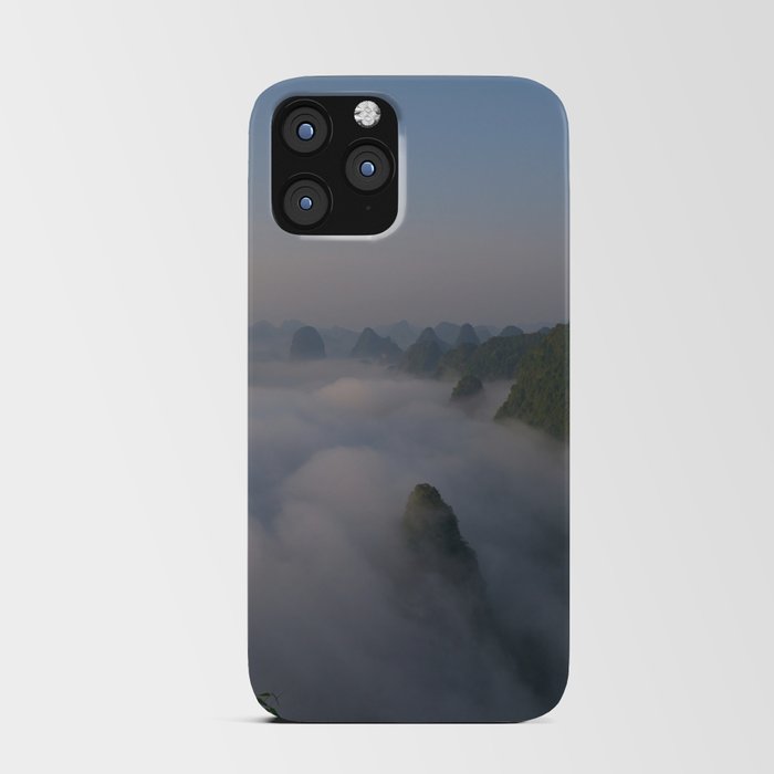 China Photography - Tall Mountains Reaching Over The Clouds In The Sunset iPhone Card Case