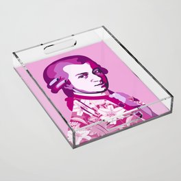 Hot Pink Mozart  Acrylic Tray