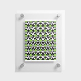 Crazy Circles Green Floating Acrylic Print