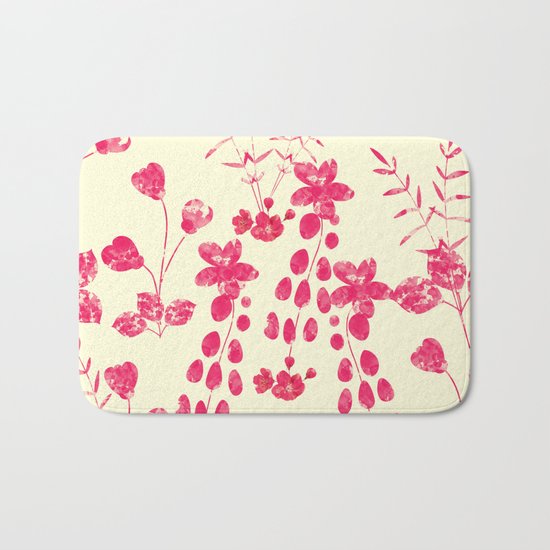 Watercolor floral garden II Bath Mat