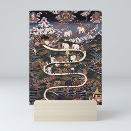 The Nine Stages of Abiding Buddhist Path of Samatha Mini Art Print