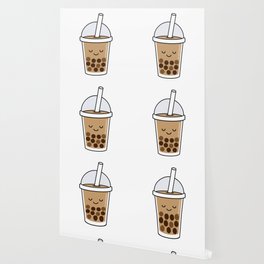 Boba Wallpaper Cute Tea Lover Wallpaper For Any Decor Style Society6 society6