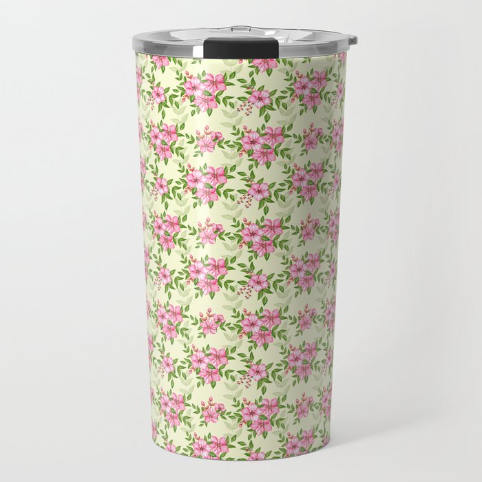 Cherry Blossom pattern - floral print Travel Mug