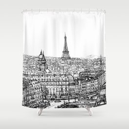 Paris INK ART Shower Curtain