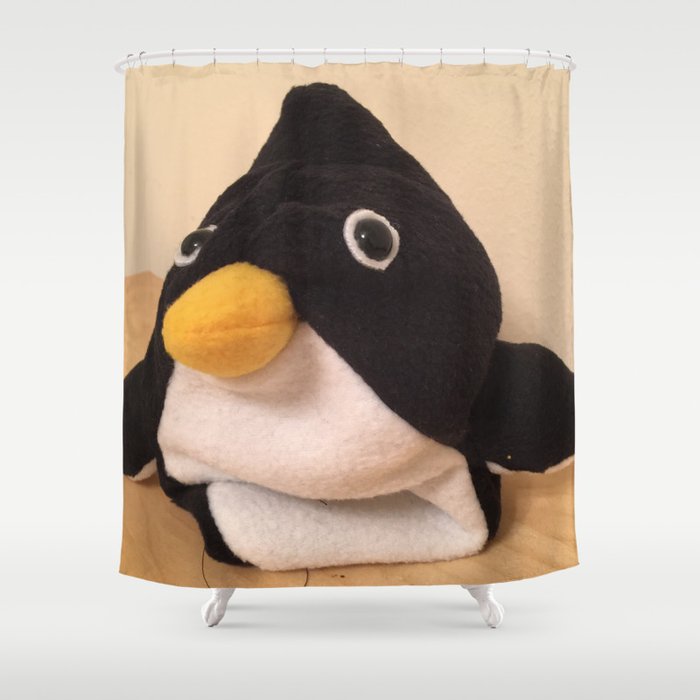 penguin shower curtain