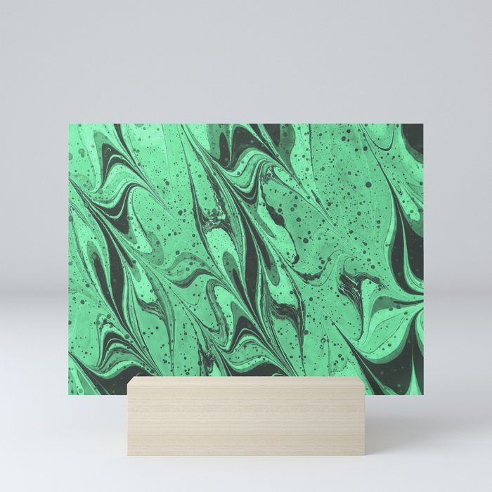 Green Waves Mini Art Print