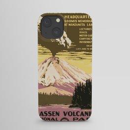 Vintage poster - Lassen Volcanic National Park iPhone Case