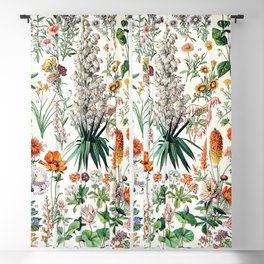 Adolphe Millot - Fleurs B - French vintage poster Blackout Curtain