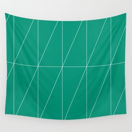 Emerald Triangles by Friztin Wall Tapestry