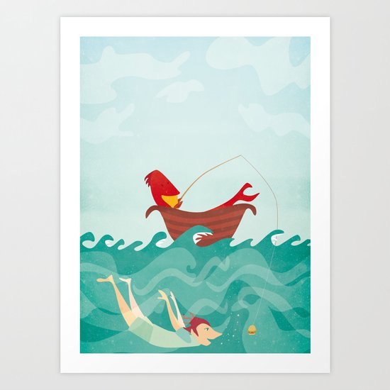 Seafood is Overrated Art Print
