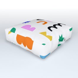 Abstract colorful geometric shape print pattern Outdoor Floor Cushion