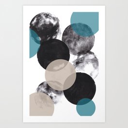 Eclipse - geometric modern art Art Print