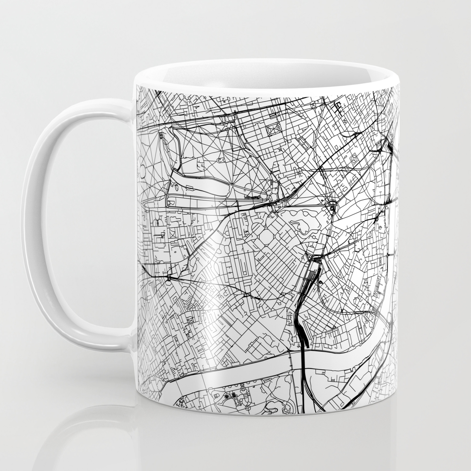 London White Map Coffee Mug