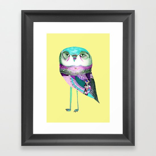 Owl Print Framed Art Print